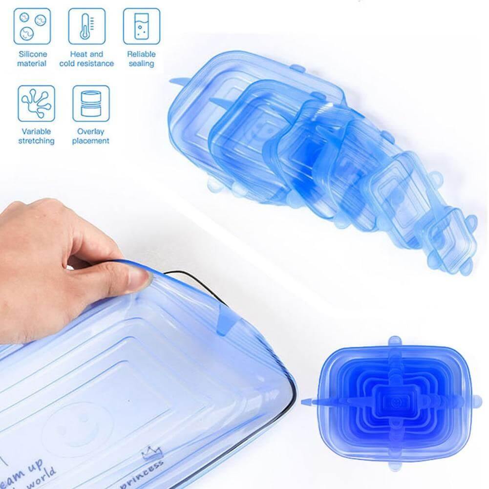 Reusable Durable Silicone Food Cover Lids - MaviGadget