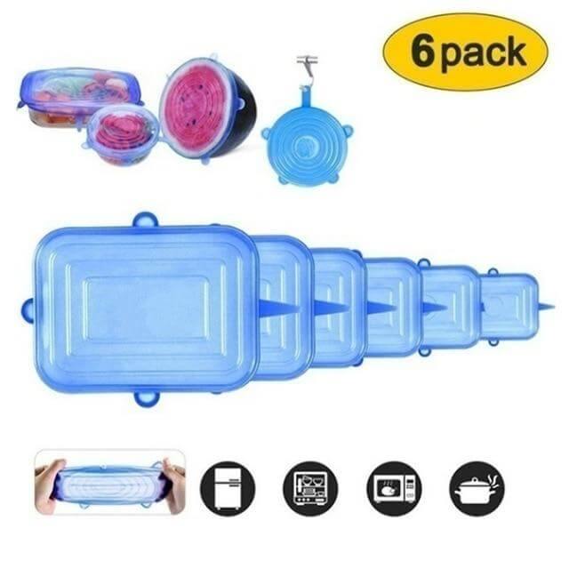 Reusable Durable Silicone Food Cover Lids - MaviGadget