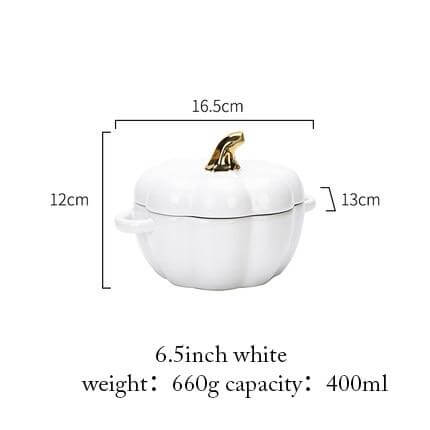 Pumpkin Shape Baking Bowl With Glazed Lid - MaviGadget