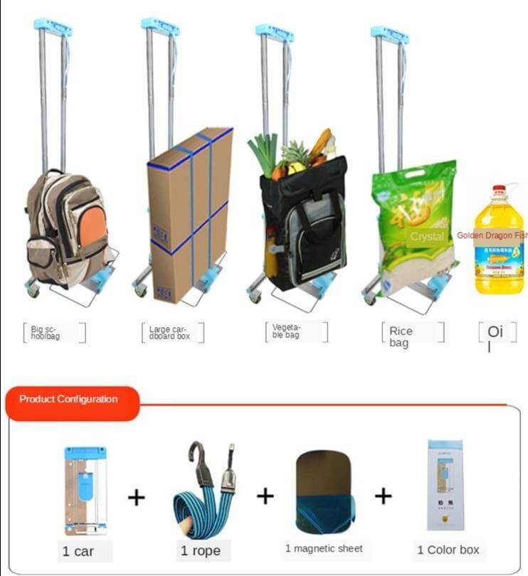 Portable Foldable Push Hand Cart - MaviGadget