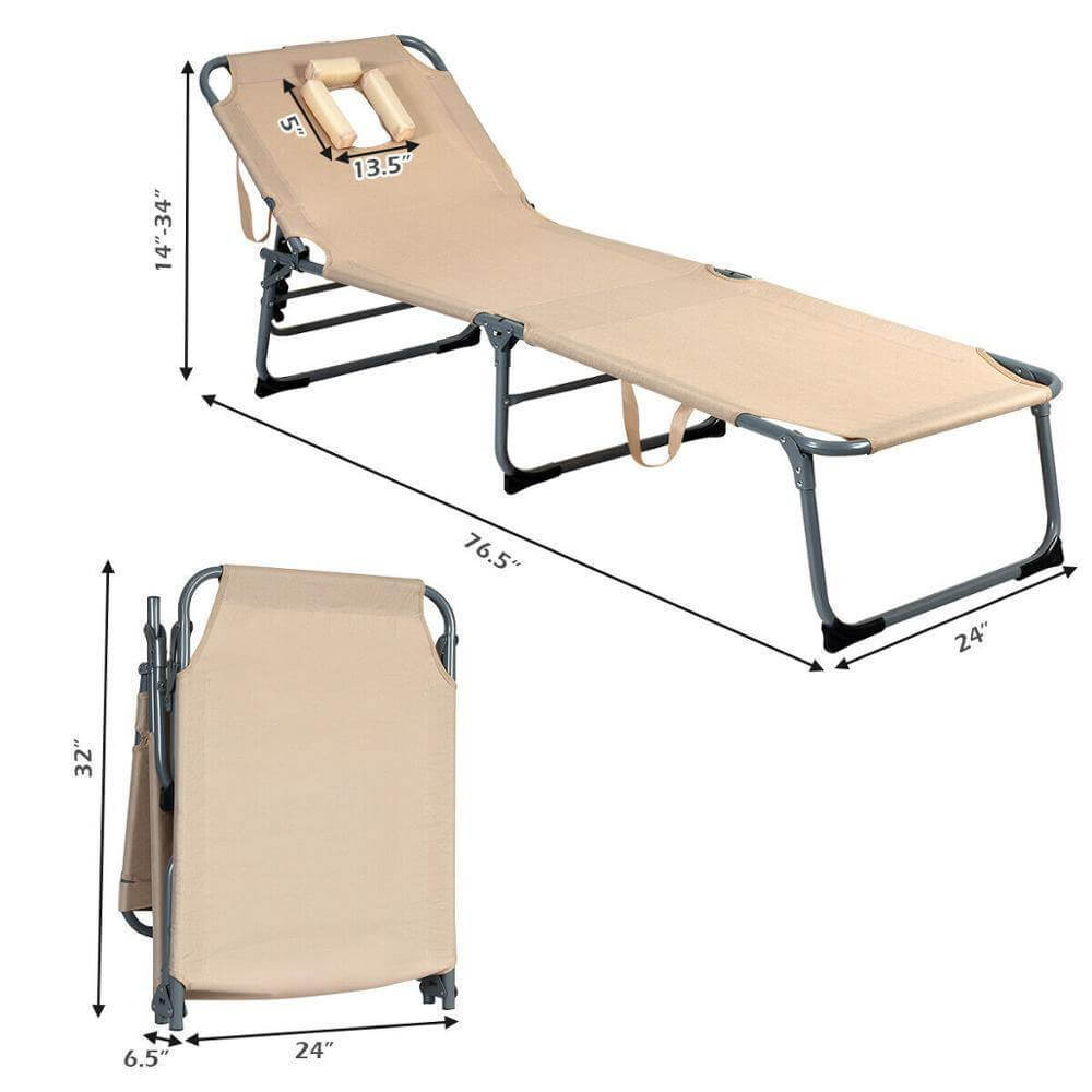 Adjustable Lounge Chair with Face Hole - MaviGadget