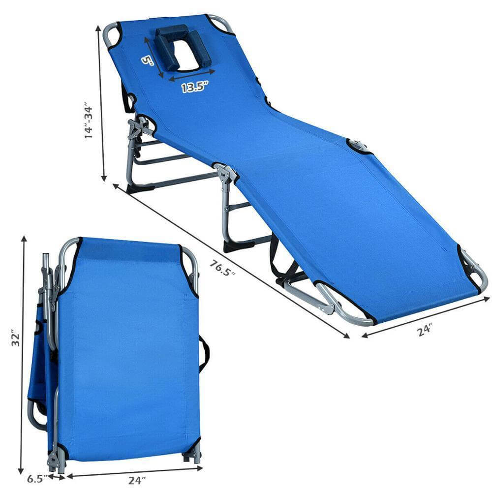 Adjustable Lounge Chair with Face Hole - MaviGadget
