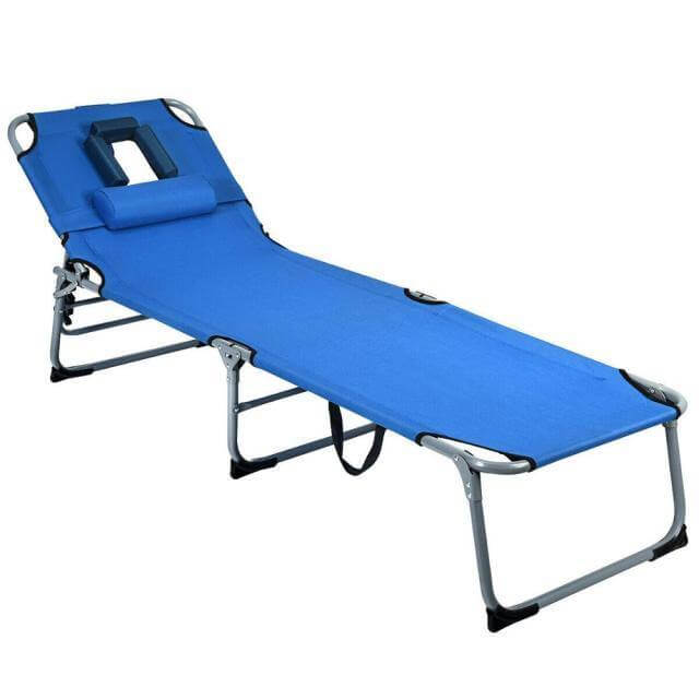 Adjustable Lounge Chair with Face Hole - MaviGadget