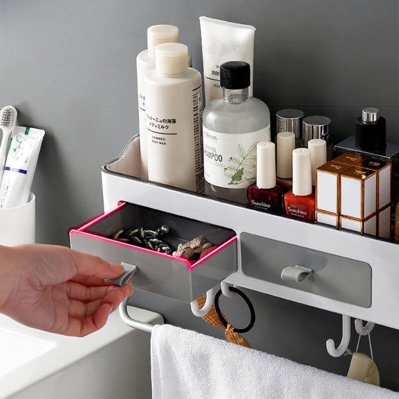 Wall Mount Bathroom Cosmetic Organizer - MaviGadget