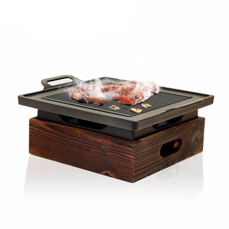 Korean Elegant Wooden Indoor Barbecue - MaviGadget