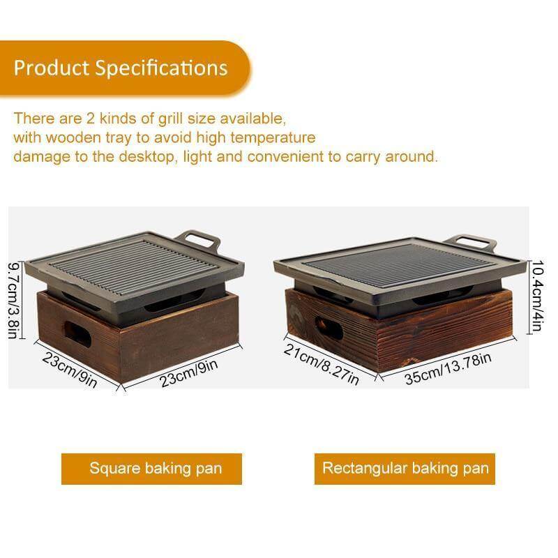 Korean Elegant Wooden Indoor Barbecue - MaviGadget