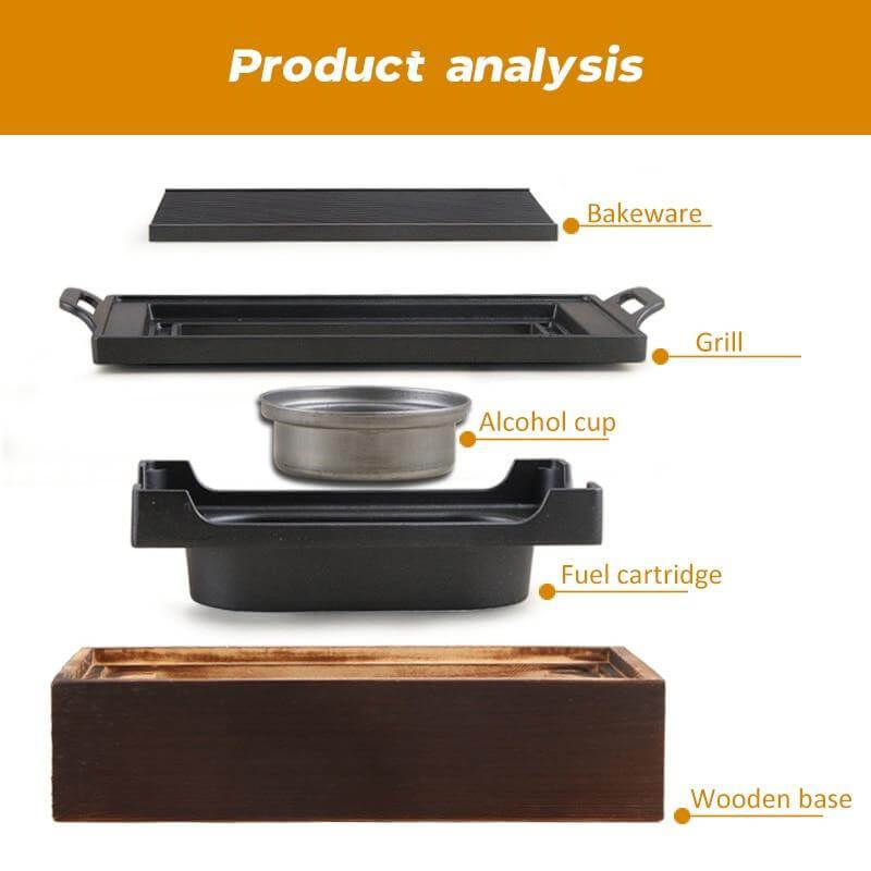 Korean Elegant Wooden Indoor Barbecue - MaviGadget