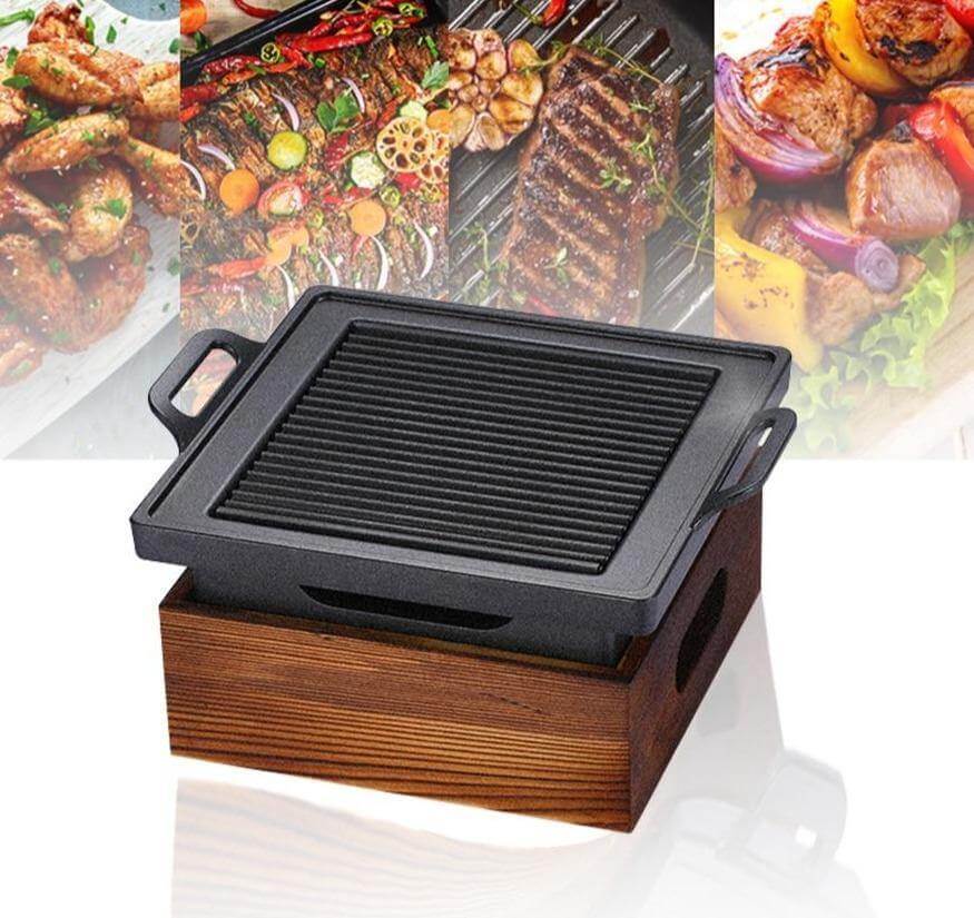 Korean Elegant Wooden Indoor Barbecue - MaviGadget