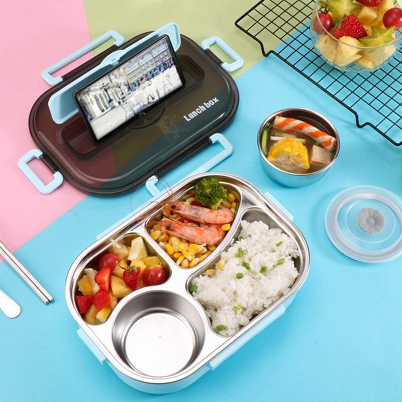 Stainless Steel Leak-Proof Lunch Box Container - MaviGadget