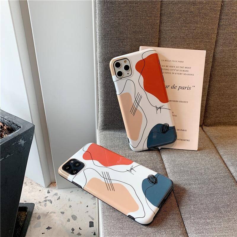 Art Retro Abstract Geometry iPhone Case - MaviGadget