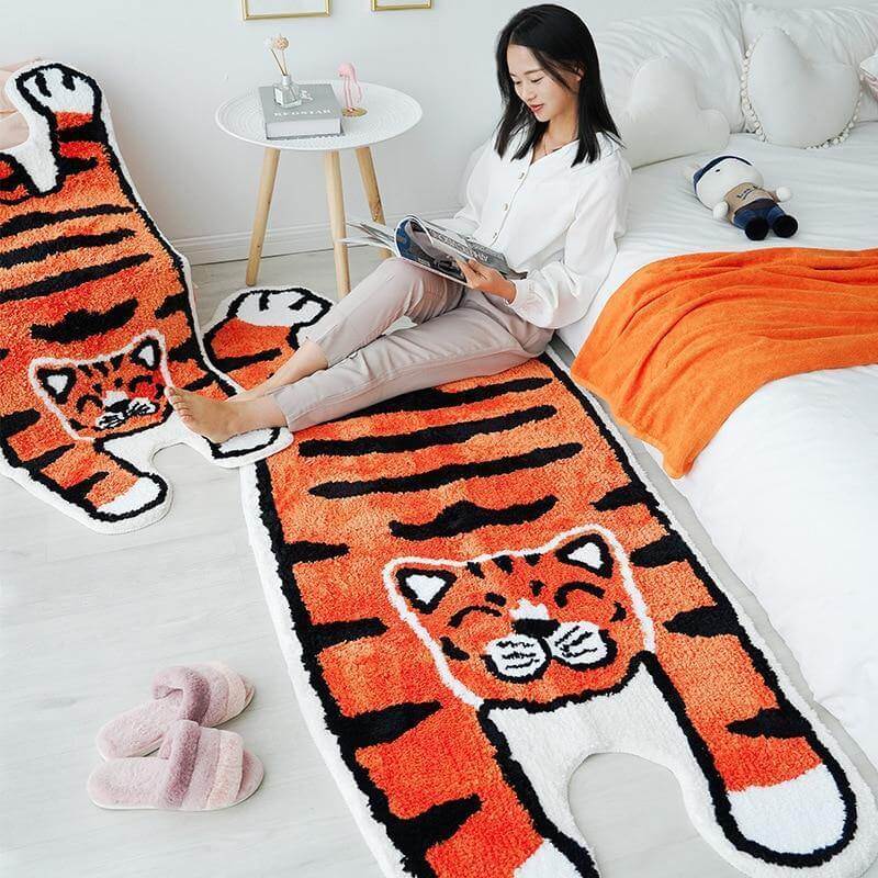 Colorful Cartoon Wild Animals Bedroom Rug - MaviGadget