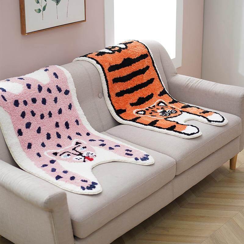 Colorful Cartoon Wild Animals Bedroom Rug - MaviGadget