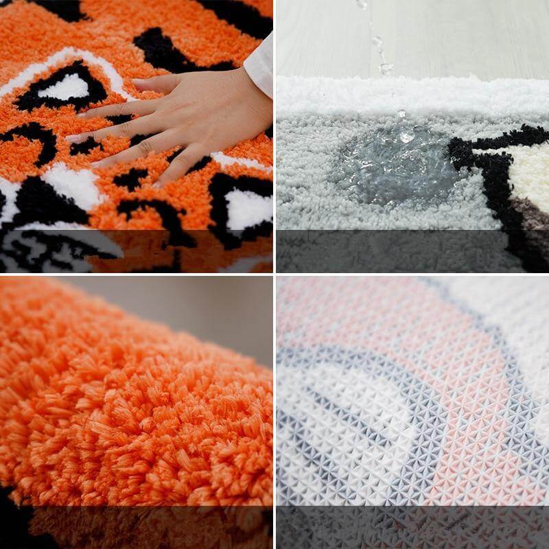Colorful Cartoon Wild Animals Bedroom Rug - MaviGadget