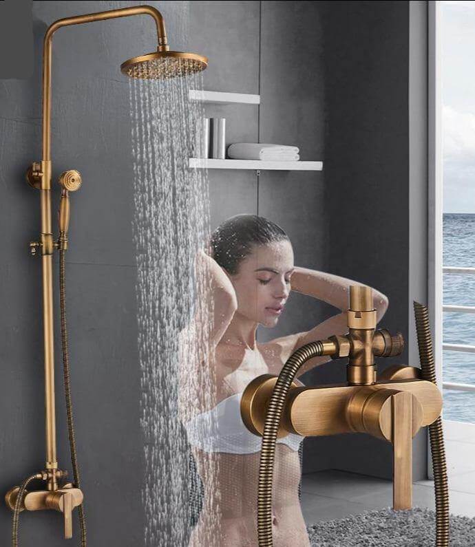 Elegant Luxury Antique Rainfall Bathroom Shower Set - MaviGadget