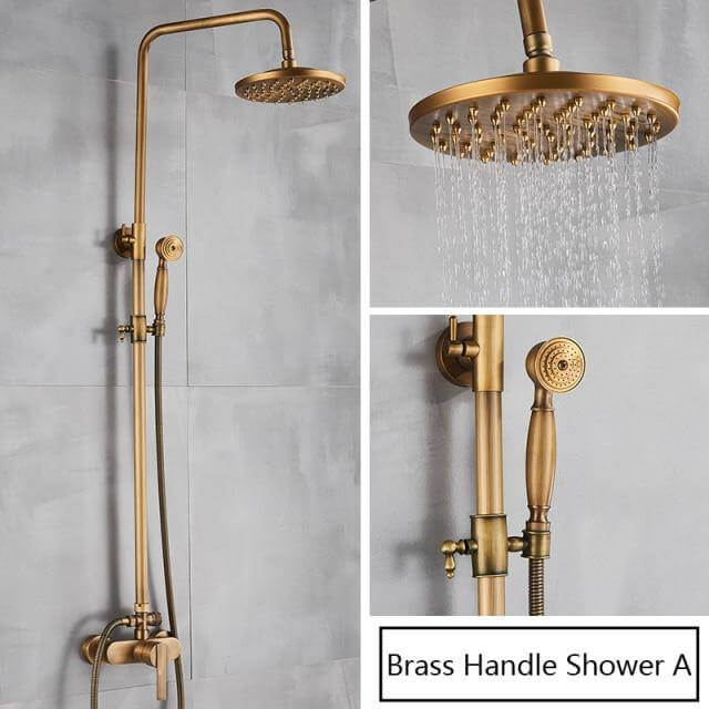 Elegant Luxury Antique Rainfall Bathroom Shower Set - MaviGadget