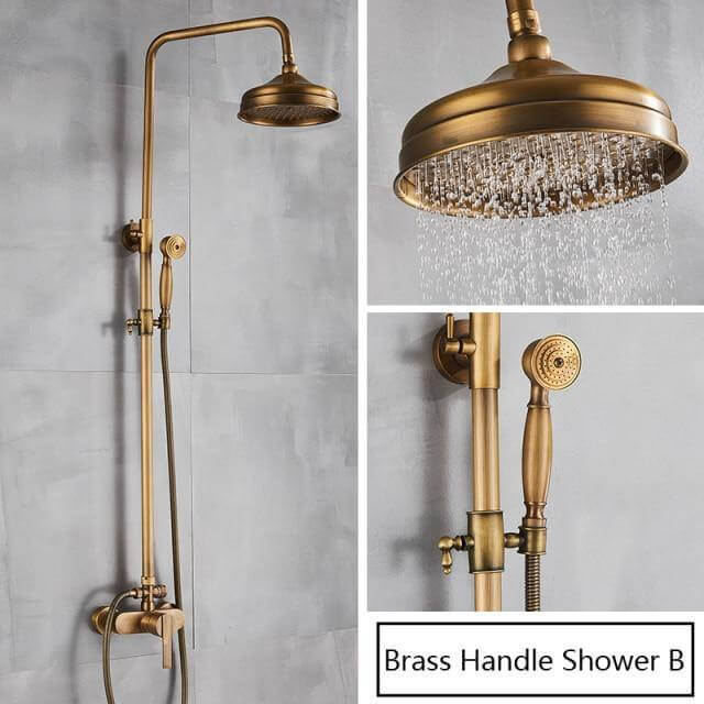 Elegant Luxury Antique Rainfall Bathroom Shower Set - MaviGadget