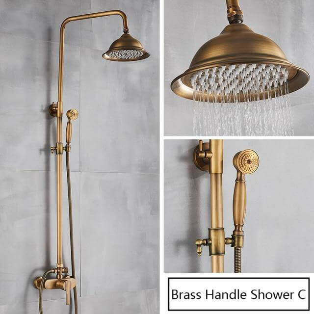 Elegant Luxury Antique Rainfall Bathroom Shower Set - MaviGadget
