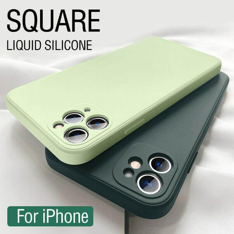Square Pastel Silicone iPhone Case - MaviGadget