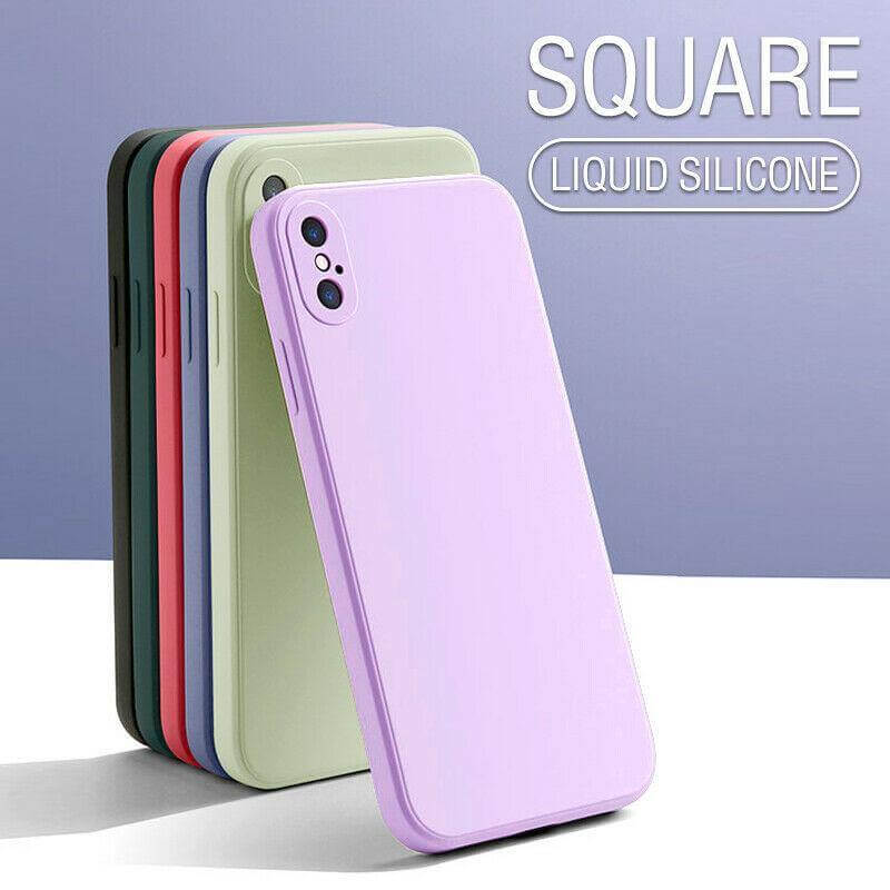 Square Pastel Silicone iPhone Case - MaviGadget