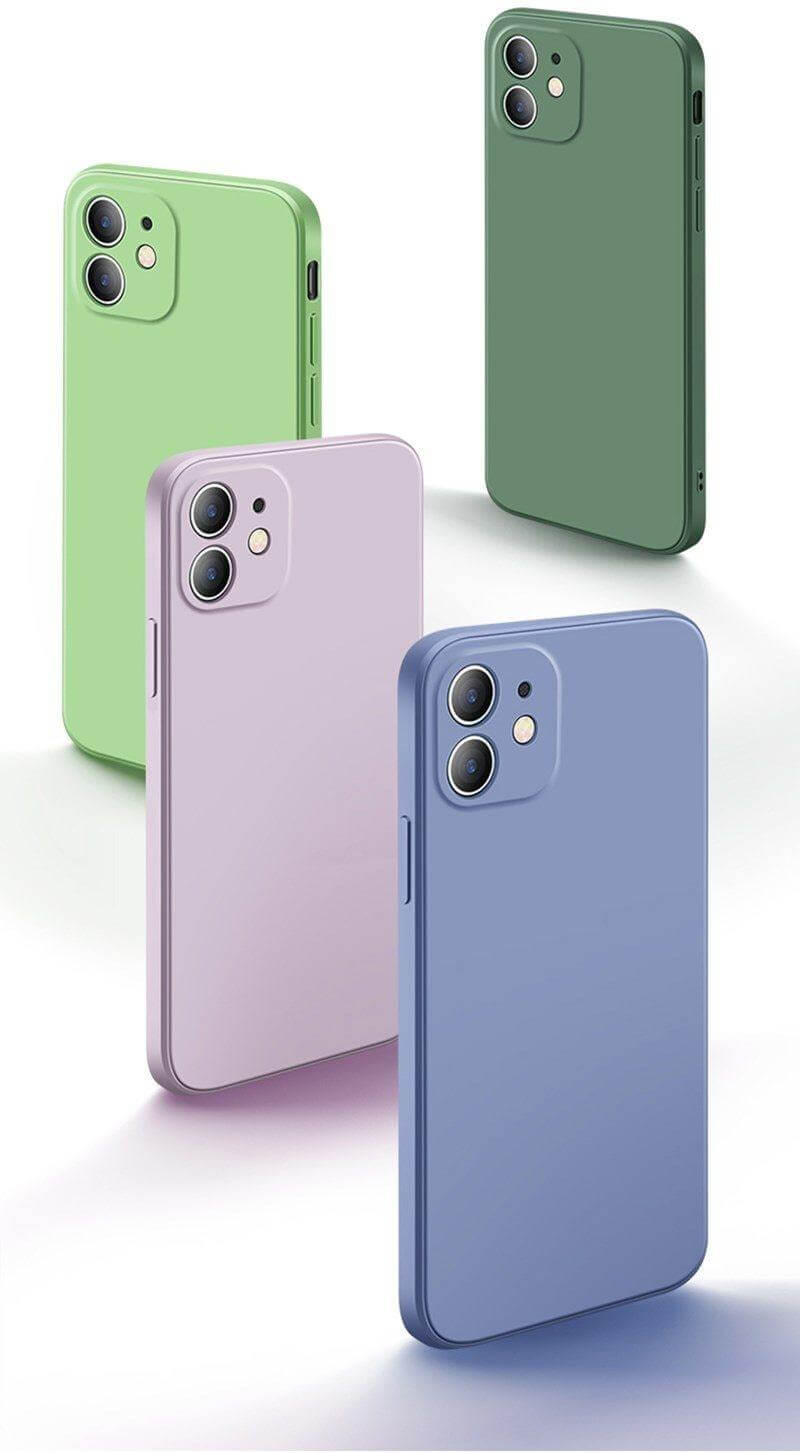 Square Pastel Silicone iPhone Case - MaviGadget