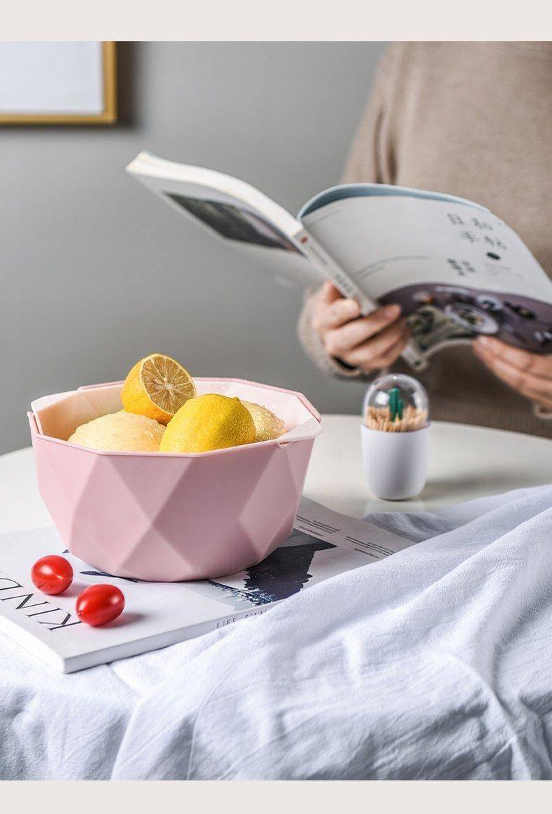 Elegant Double Layer Drain Basket With Strainer Bowl - MaviGadget