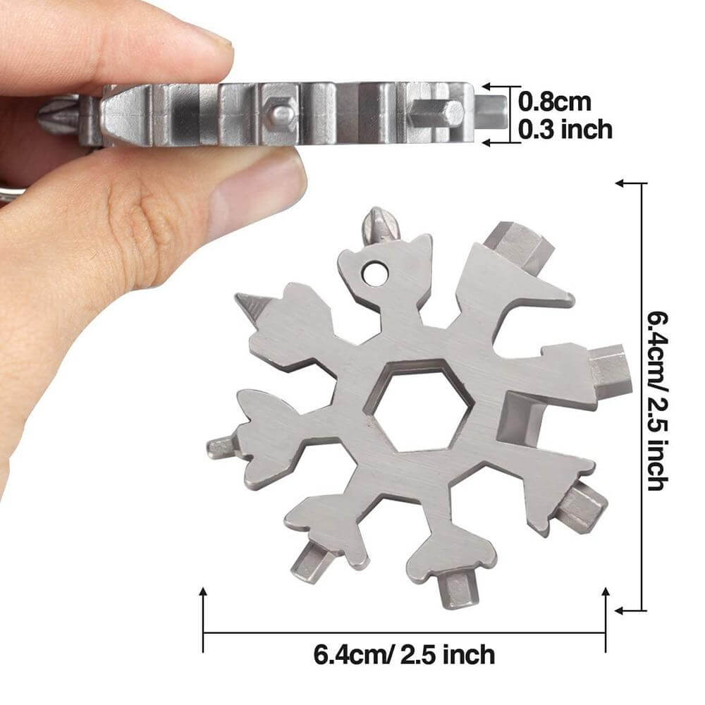 18 in 1 Snowflake Multipurpose Camp Survive Hand Tool - MaviGadget
