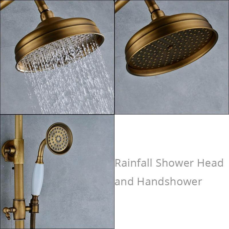 Elegant Luxury Antique Rainfall Bathroom Shower Set - MaviGadget