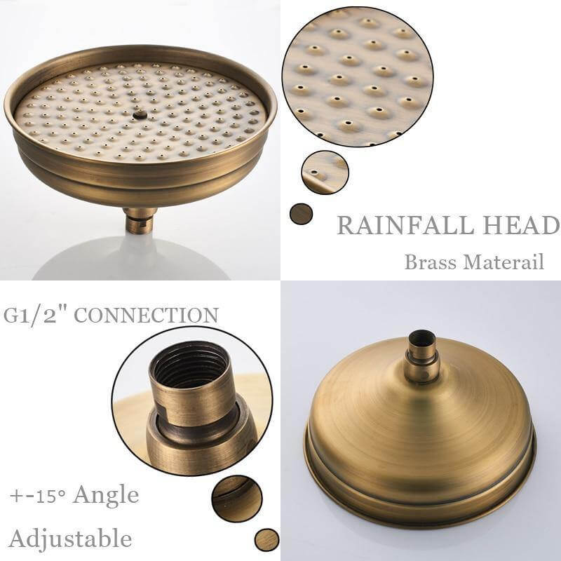 Elegant Luxury Antique Rainfall Bathroom Shower Set - MaviGadget