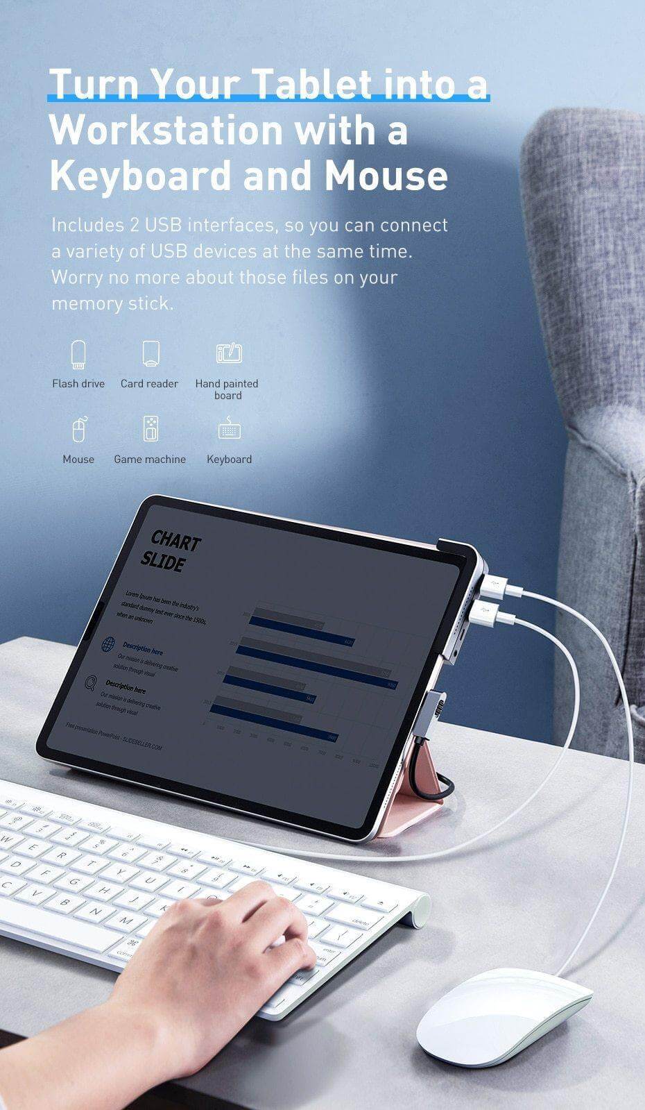 Usb Adapter for Macbook and Ipad - MaviGadget