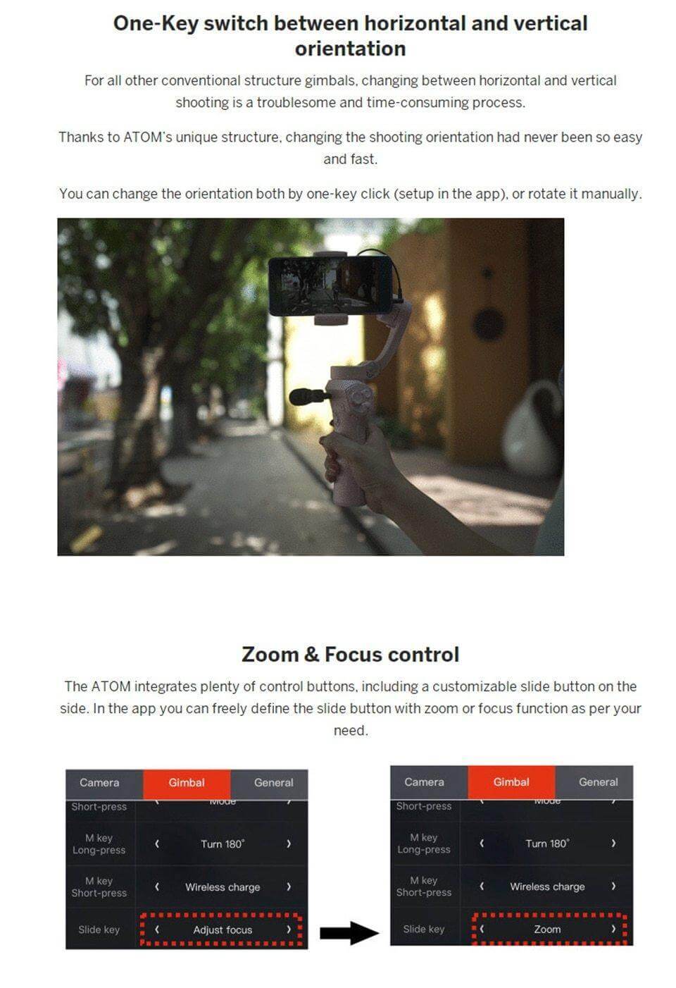 Atom Foldable Wireless Charging Smart Phone Stabilizer - MaviGadget