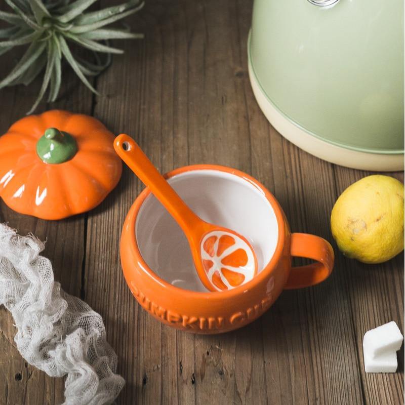 Creative Ceramic Pumpkin Mug Cup - MaviGadget