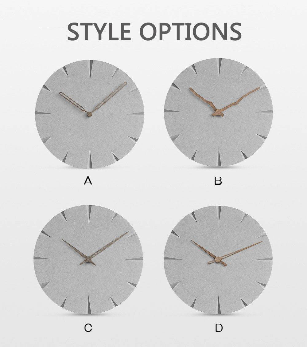 Novel Grey Life Wooden Wall Clock - MaviGadget