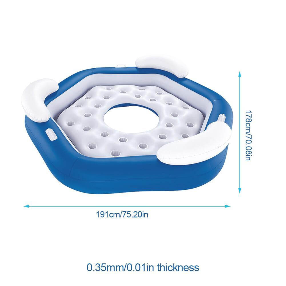 Inflatable Three People Floating Swimming Ring - MaviGadget