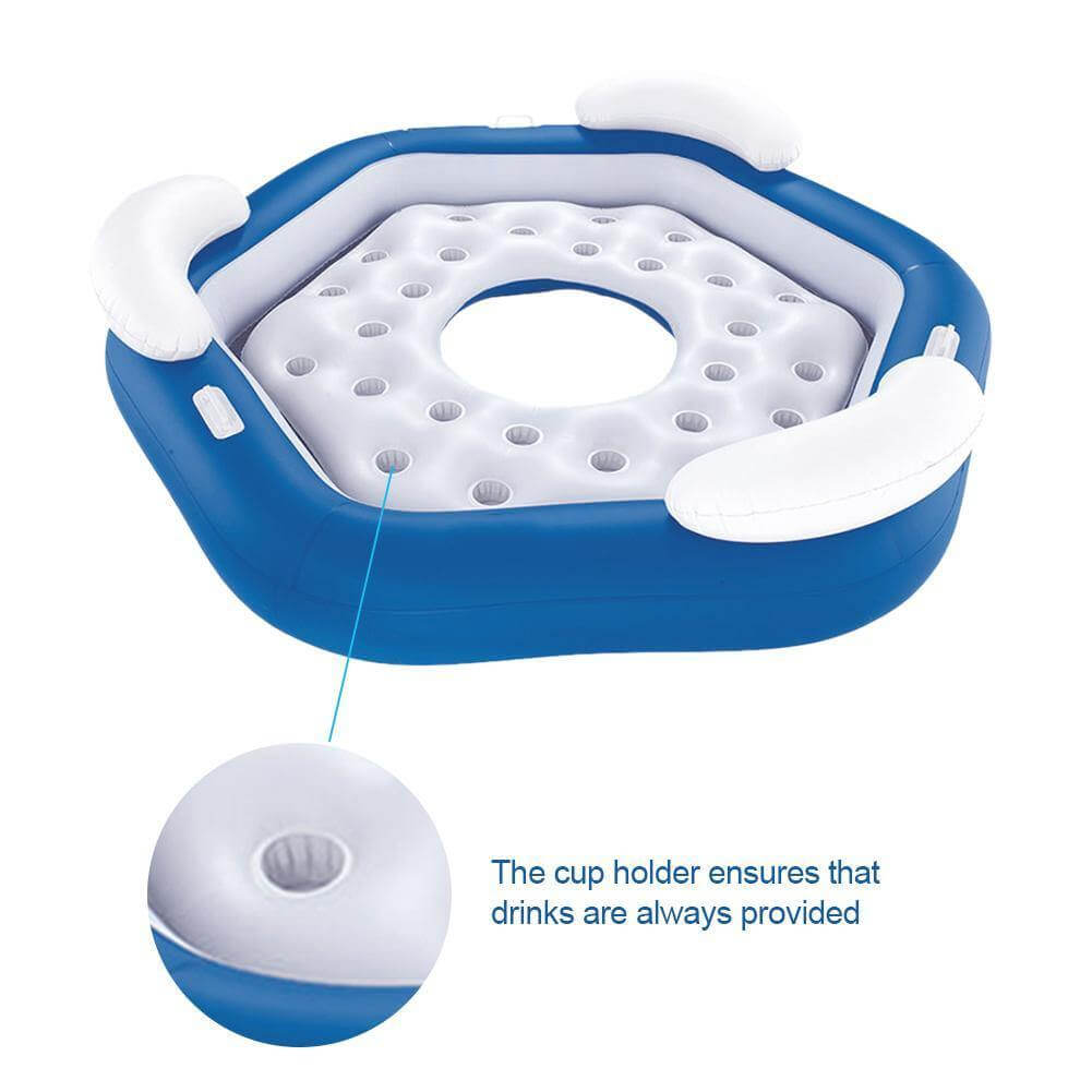 Inflatable Three People Floating Swimming Ring - MaviGadget