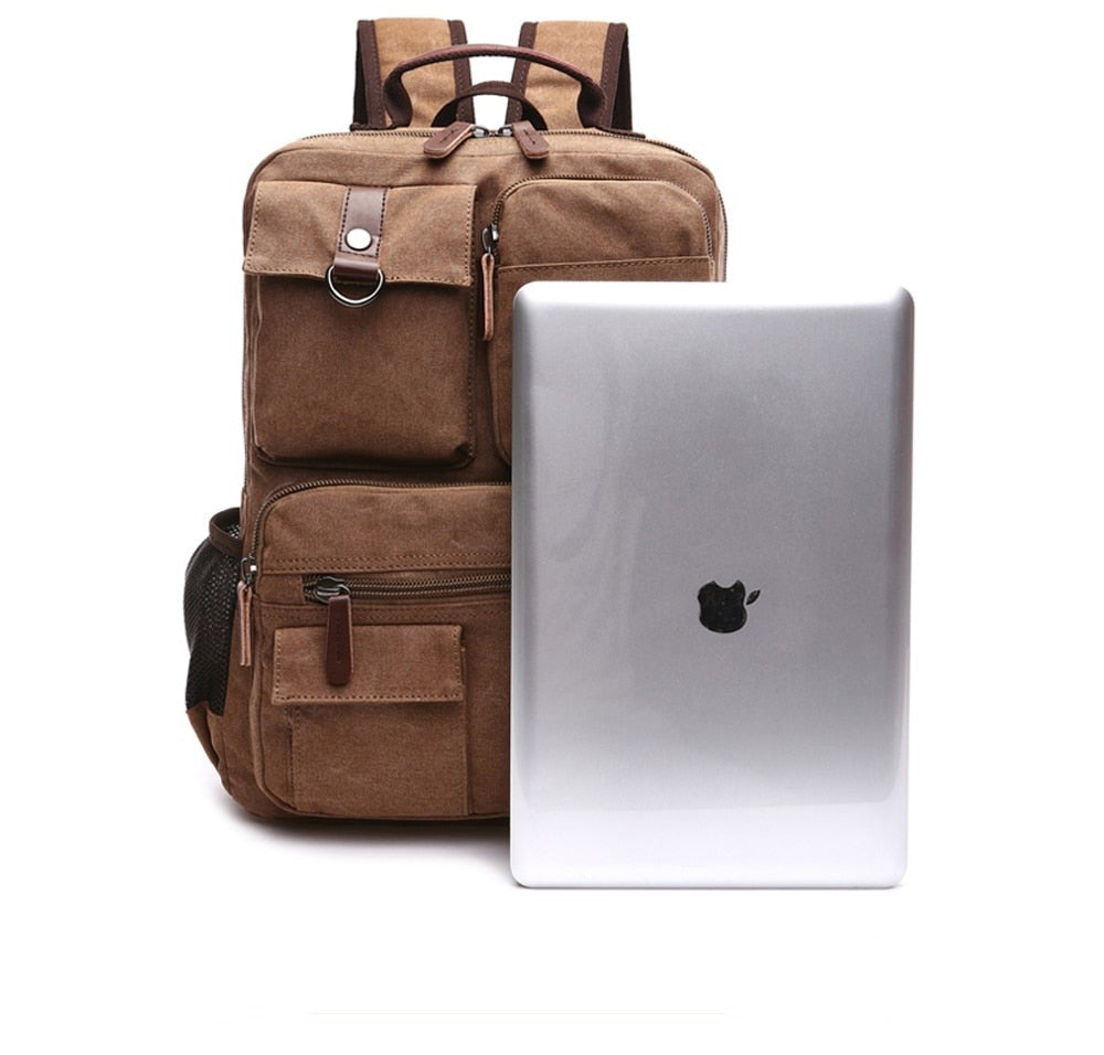 Korean Style Unisex Large Canvas Backpack