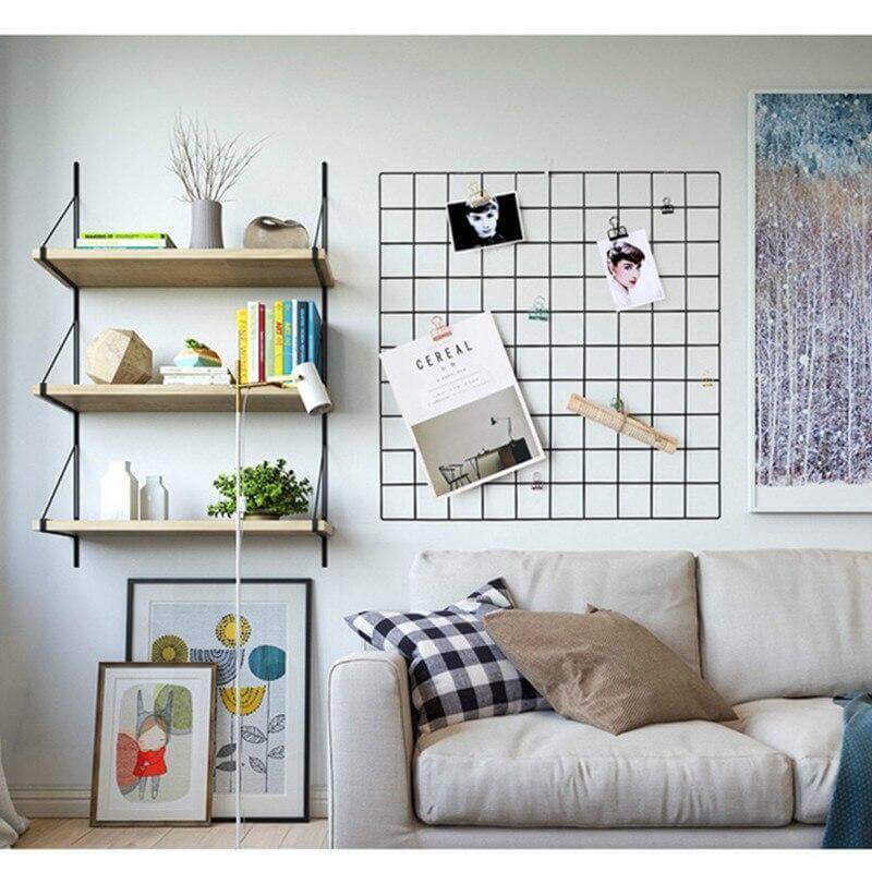Iron Grid Home Wall Decoration Organizer - MaviGadget
