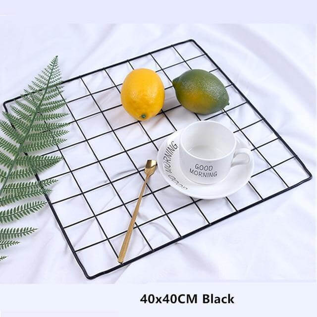 Iron Grid Home Wall Decoration Organizer - MaviGadget