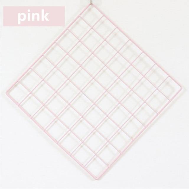 Iron Grid Home Wall Decoration Organizer - MaviGadget