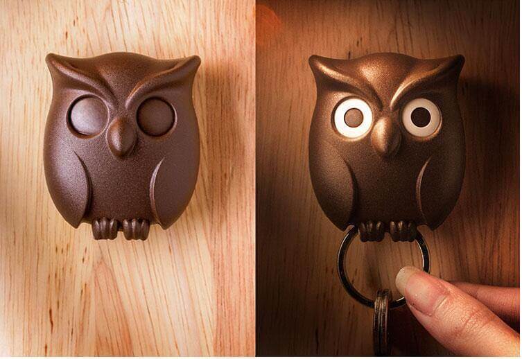 Cute Night Owl Magnetic Wall Key Holder - MaviGadget