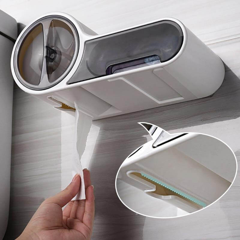 Wall Mounted Bathroom Roll Paper Holder - MaviGadget