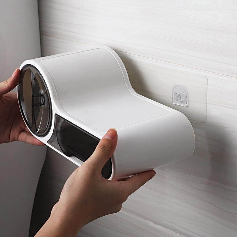 Wall Mounted Bathroom Roll Paper Holder - MaviGadget