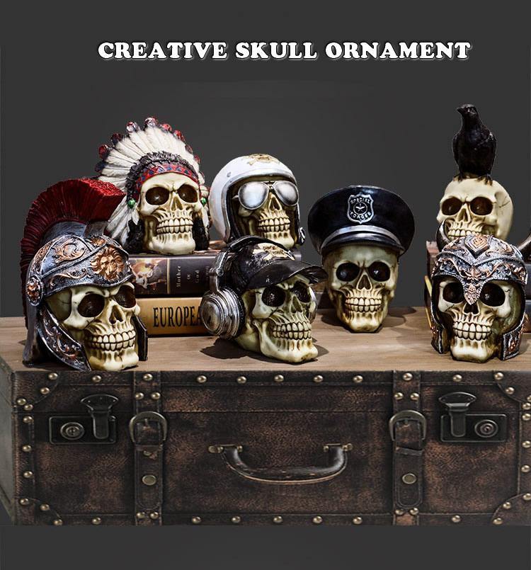 Skull Resin Skeleton Army Figurine Halloween Decoration - MaviGadget