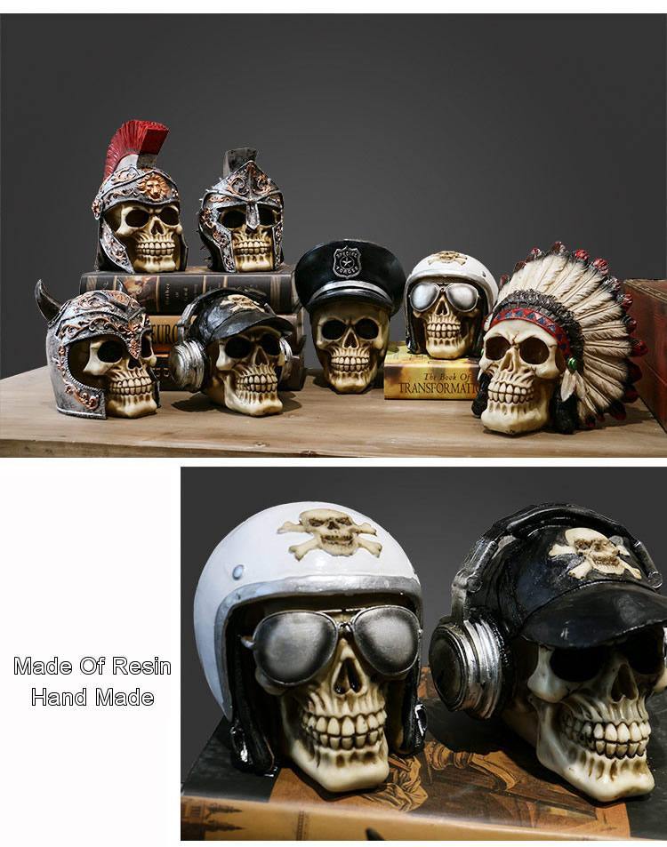 Skull Resin Skeleton Army Figurine Halloween Decoration - MaviGadget