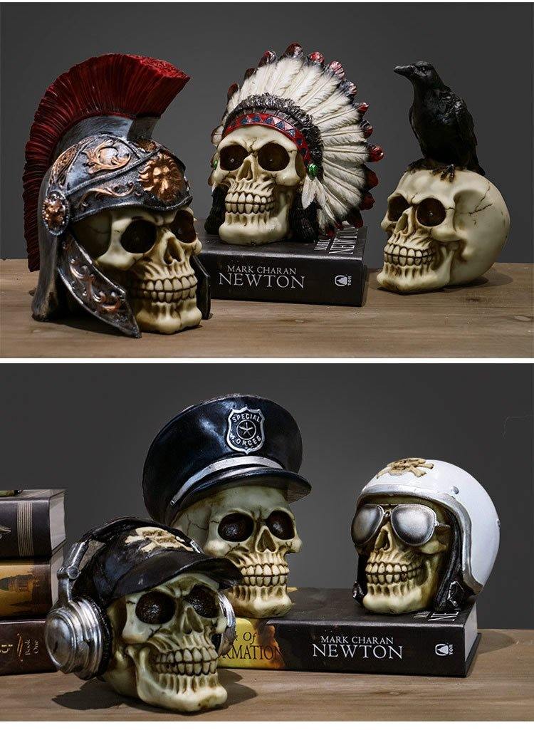 Skull Resin Skeleton Army Figurine Halloween Decoration - MaviGadget