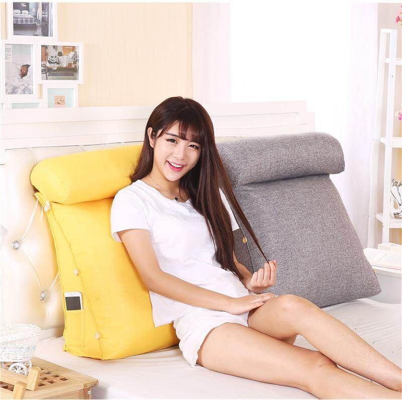 Comfort Soft Bed Triangular Backrest Pillow - MaviGadget