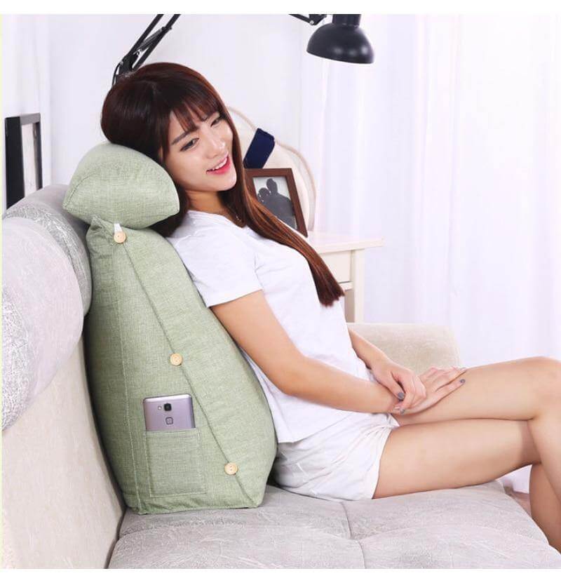 Comfort Soft Bed Triangular Backrest Pillow - MaviGadget