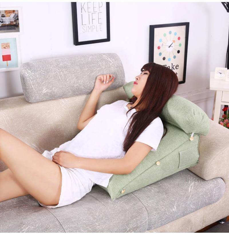 Comfort Soft Bed Triangular Backrest Pillow - MaviGadget