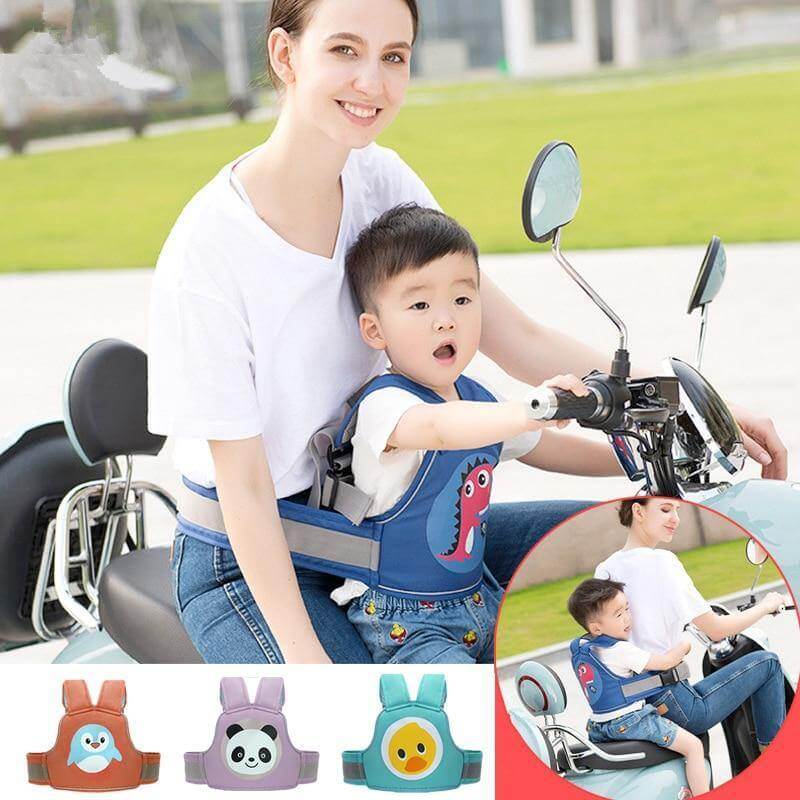 Cute Cartoon Kids Motorcycle Safety Seat Belt - MaviGadget