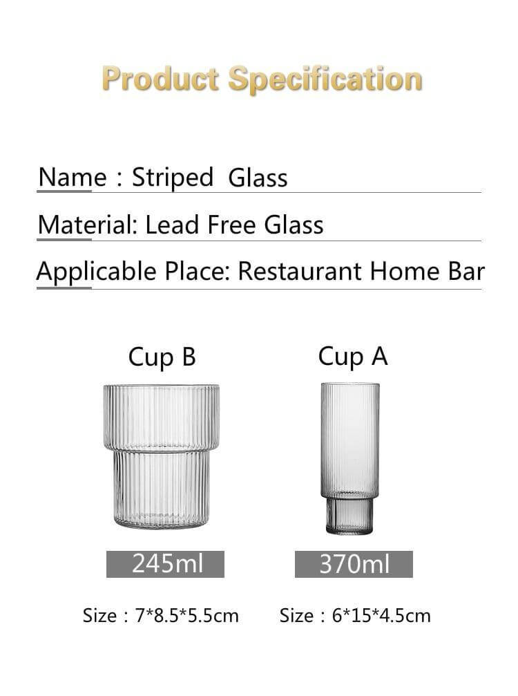 Japanese Style Creative Striped Glass - MaviGadget