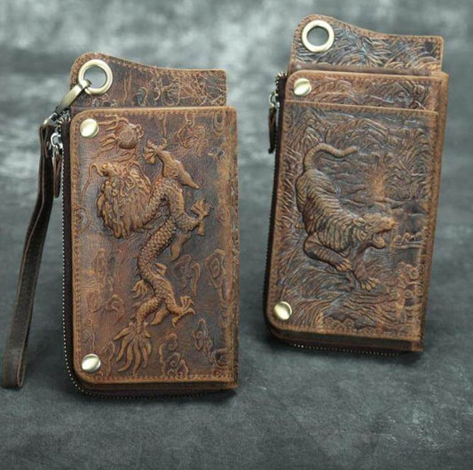 Genuine Leather Vintage Phone Wallet - MaviGadget